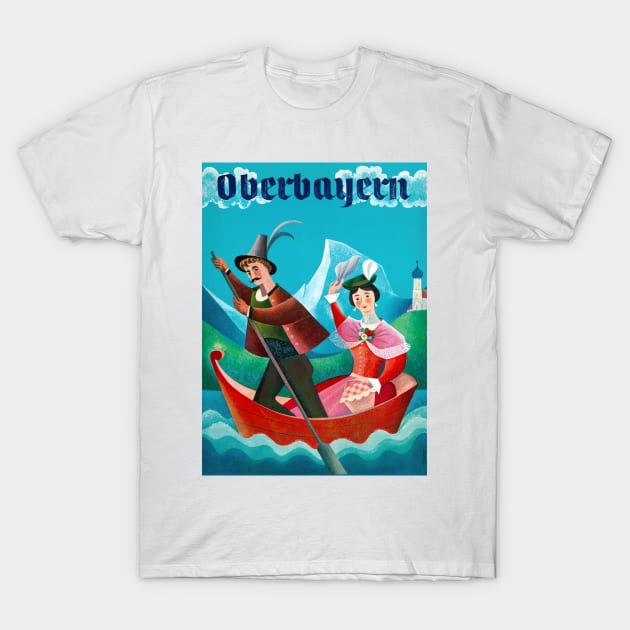 Vintage Travel Poster Germany Oberbayern Upper Bavaria T-Shirt by vintagetreasure